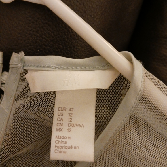 H&M mint green sheer top - Picture 3 of 3